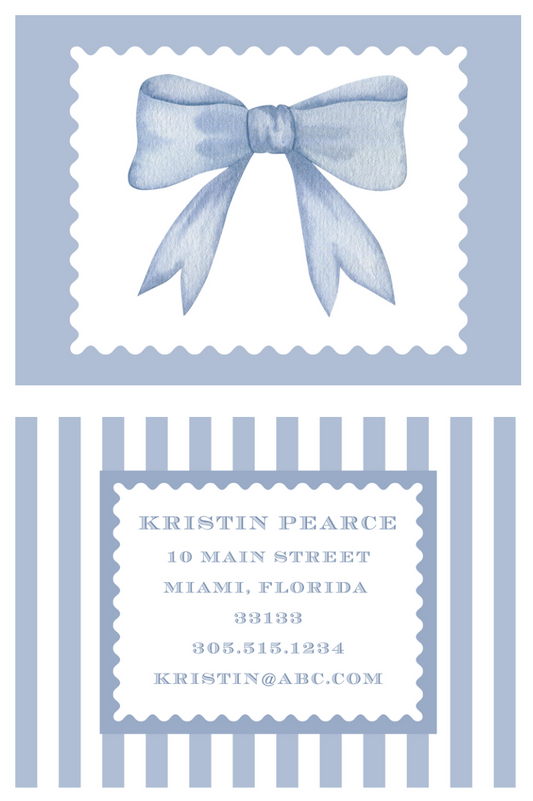Mimi Paper Bag Tag - Blue Bow