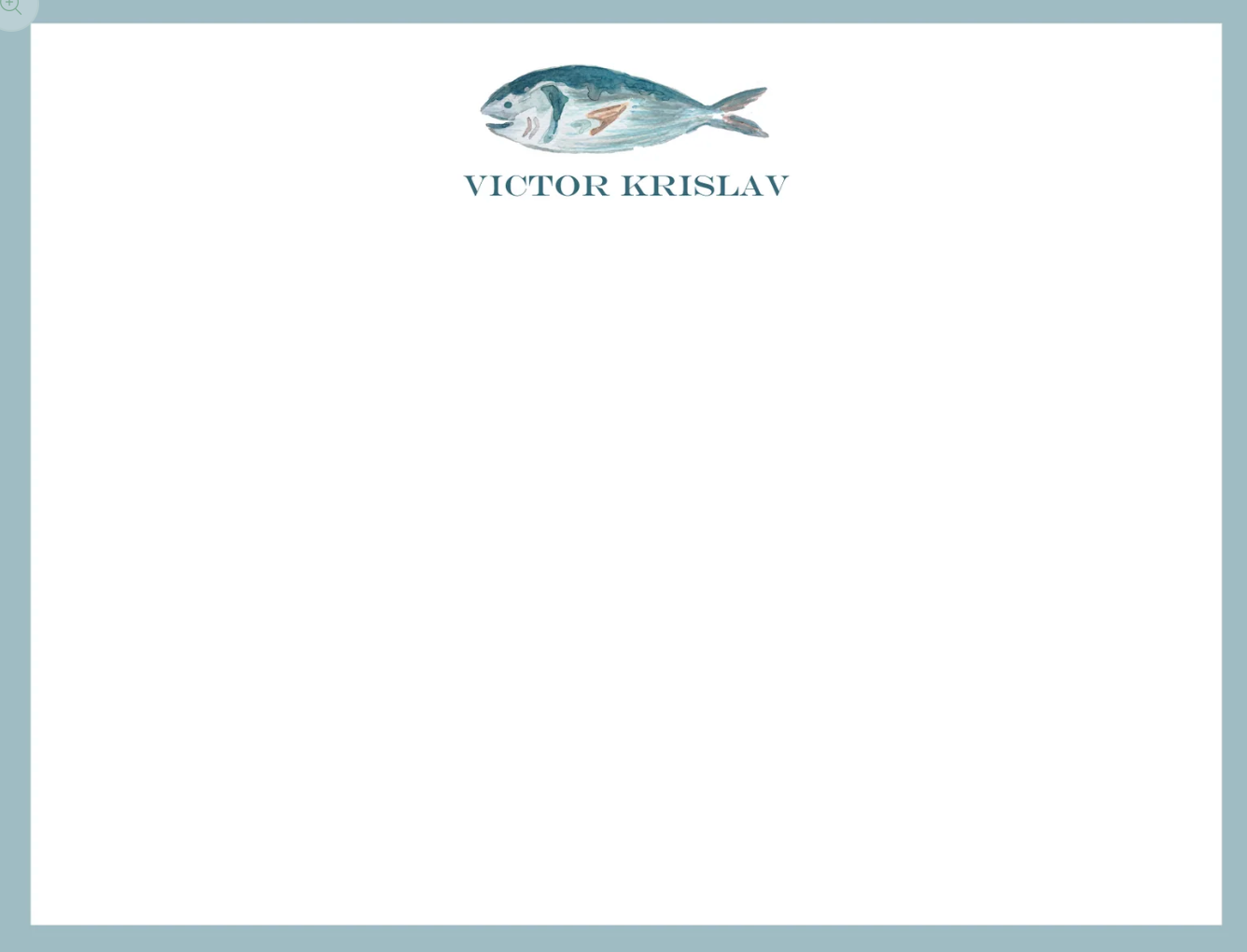 Mimi Paper Flat Note Personalized - Fish
