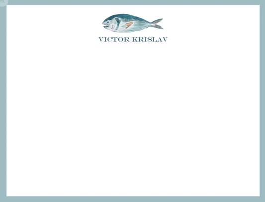 Mimi Paper Flat Note Personalized - Fish