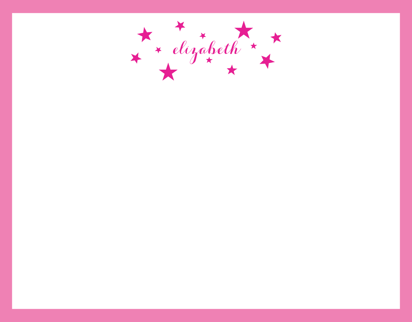 Mimi Paper Flat Note Personalized - Stars