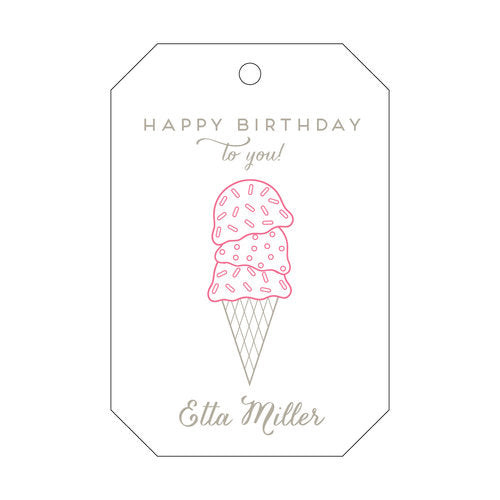 Letterpress Tag - T52 Ice Cream Cone