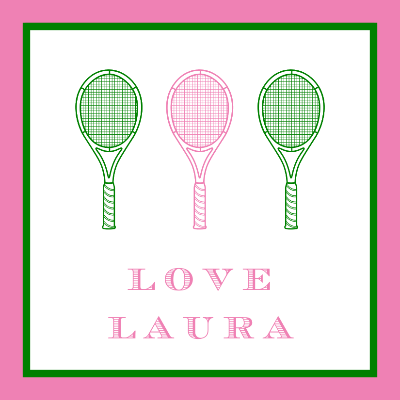 Mimi Paper Sticker - Tennis Racquets