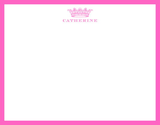 Mimi Paper Flat Note Personalized - Tiara