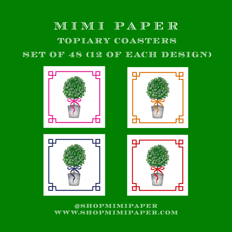 Mimi Paper Coasters - Topiaries