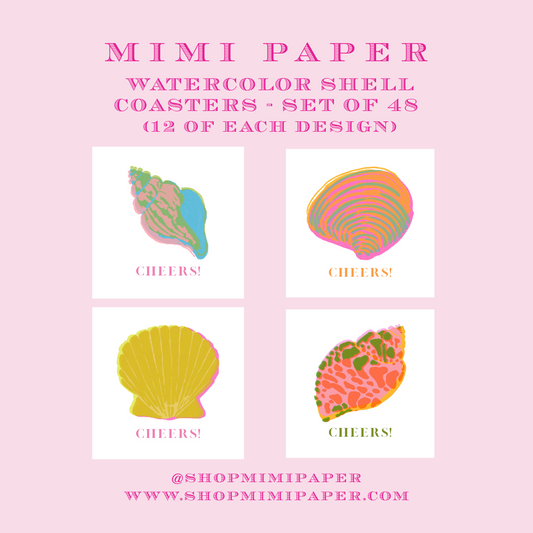 Mimi Paper Coasters - Watercolor Shells