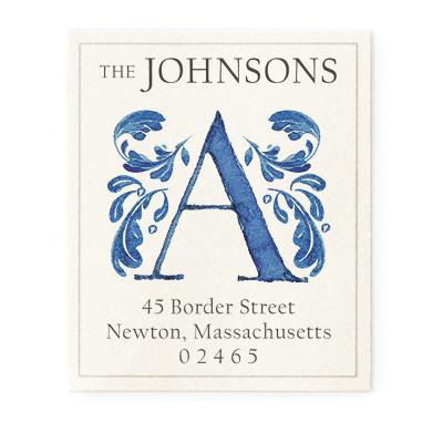 Return Address Label - Delft Monogram