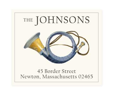 Return Address Label - Hunting Horn