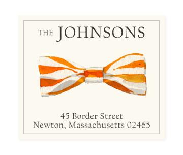 Return Address Label - Orange Stripes
