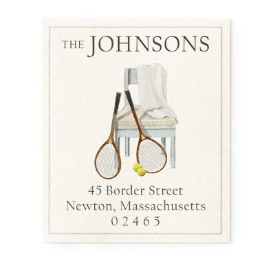 Return Address Label - Tennis Racquets