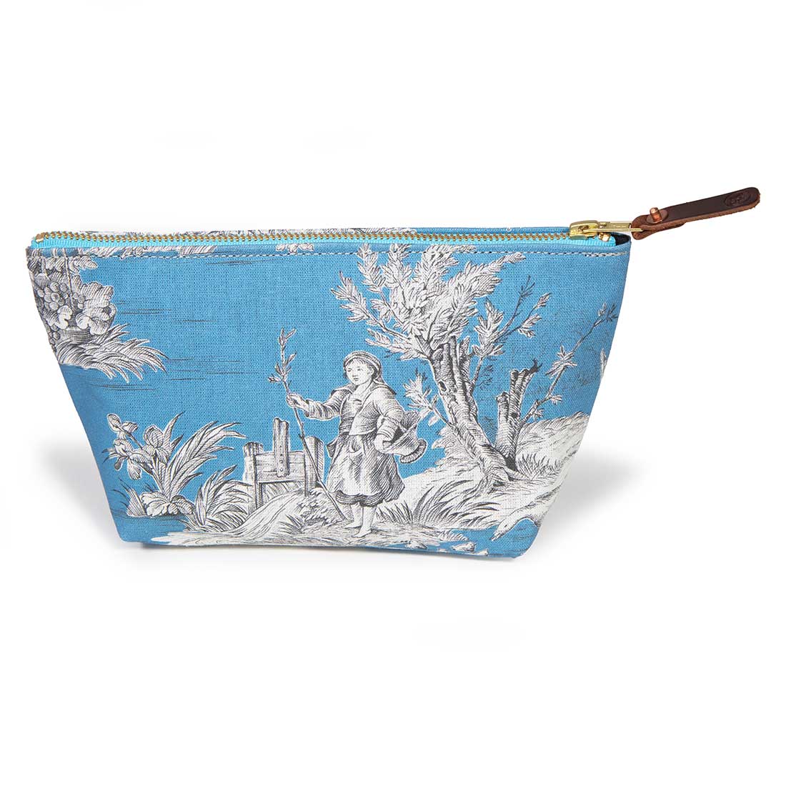Toile Travel Clutch Cerulean
