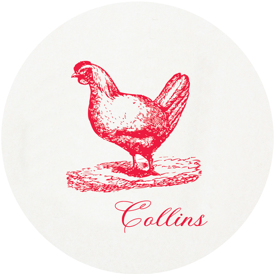 Letterpress Coaster -Hen