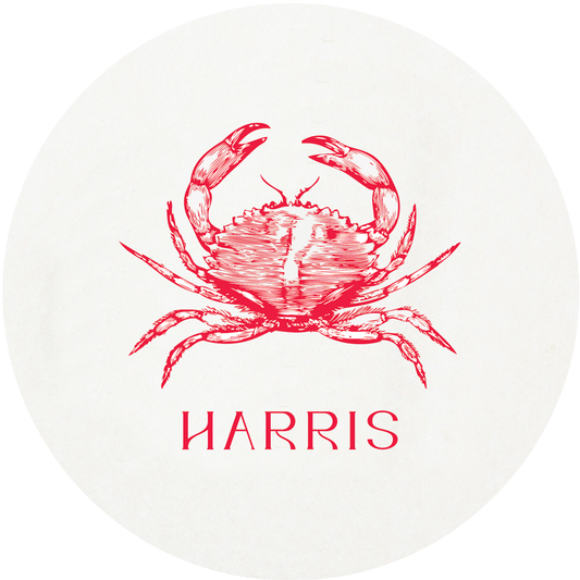 Letterpress Coaster -Crab