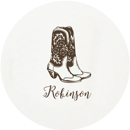 Letterpress Coaster - Cowboy Boots
