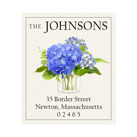 Return Address Label - Just Picked Hydrangeas
