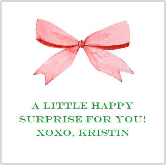 Mimi Paper Sticker - Bow Pale Pink