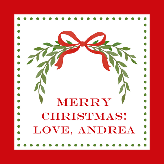 Mimi Paper Holiday Sticker - Christmas Swag