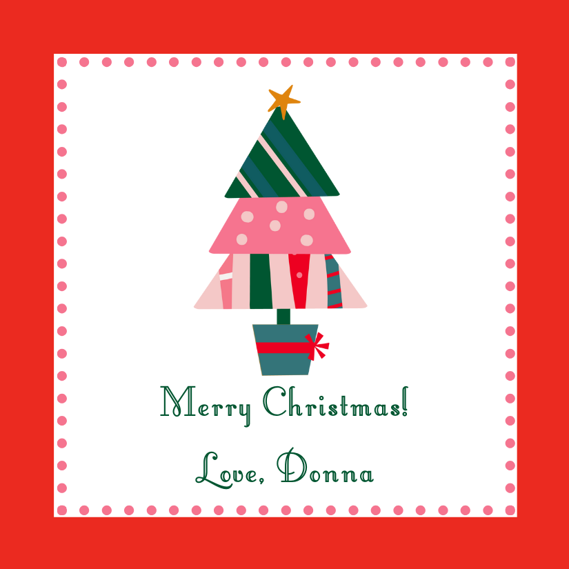 Mimi Paper Holiday Sticker - Patchwork Tree