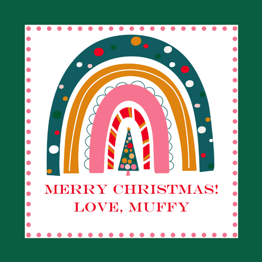 Mimi Paper Holiday Sticker - Christmas Rainbow
