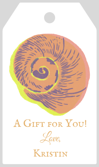 Mimi Paper Large Gift Tag Personalized - Shell 7