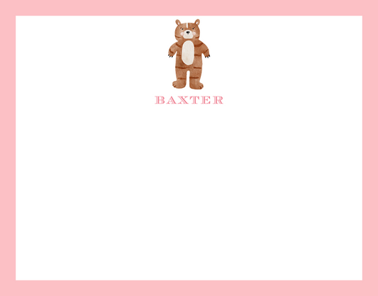 Mimi Paper Flat Note Personalized - Bear 2